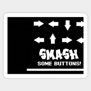 Smash some buttons! minimalist controller set white version Sticker